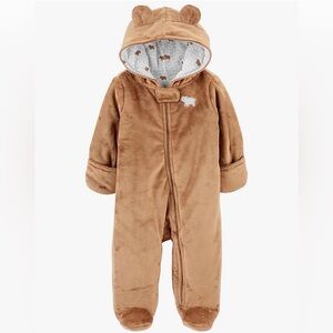 Carter's Simple Joys by Carter's Baby Fleece Footed Jumpsuit Pram